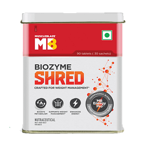MuscleBlaze Biozyme Shred Fat Burner 90 Tablets (30 Sachets)