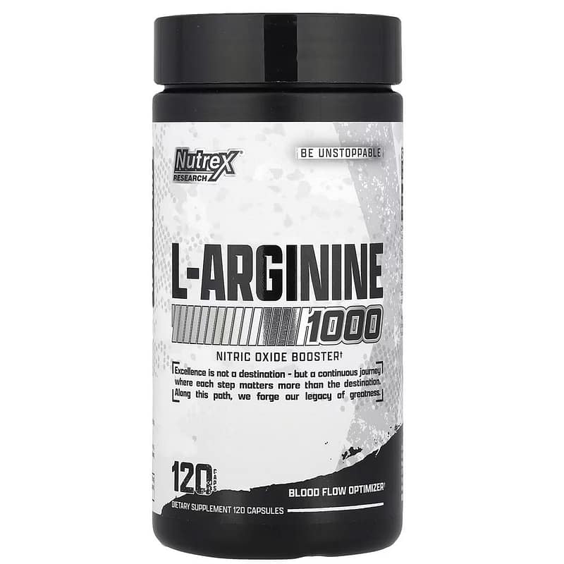 Nutrex Research L Arginine 1000 mg 120 Capsules 1