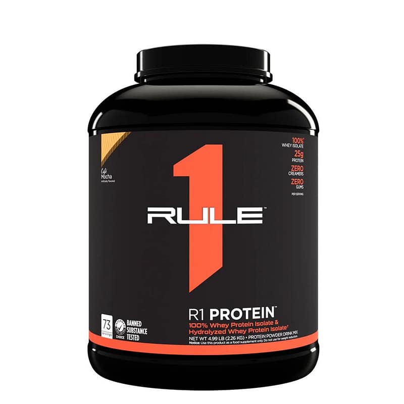 Rule 1 Isolate, 100% Whey Protein Isolate cafe mocha Rule 1 Isolate