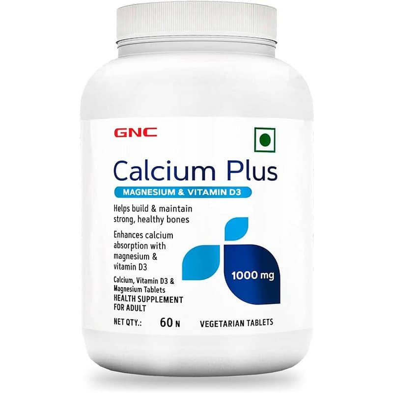 GNC Calcium Plus 1000 MG with Magnesium and Vitamin D3 60 tablets