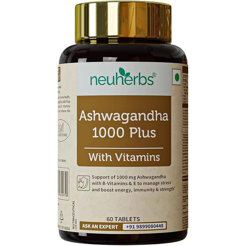 Neuherbs Ashwagandha 1000 Plus with Vitamins 60 Tablets Neuherbs Ashwagandha 1000 Plus with Vitamins 60 Tablets